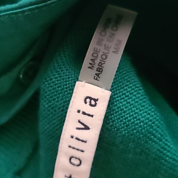 Alice + OliviaPorla Collared Sweater In Forest Green Size Medium - Picture 9 of 10